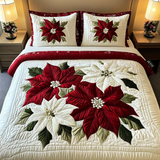 Zimski Poinsettia Magic Set Posteljine od 3 Delova
