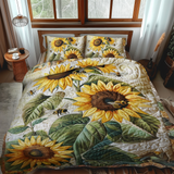 Bee-Flower Serenade 3-Piece Bedding Set