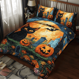 Spooky Halloween Mačka 3-Pakovanje Posteljine
