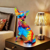 Vibrantna Resin Chihuahua Lampa za Sto