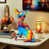 Vibrantna Resin Chihuahua Lampa za Sto